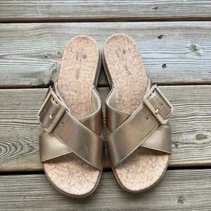 LADIES CLOUDSTEPPERS CLARKS SLIP ON SUMMER SANDALS MULE SLIDERS Sz 8